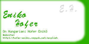 eniko hofer business card